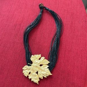 Gold Plated Leaf Necklace